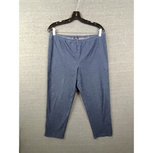 Eileen Fisher Womens Pants Medium Blue Chambray Career Capsule USA VTG Ankle‎